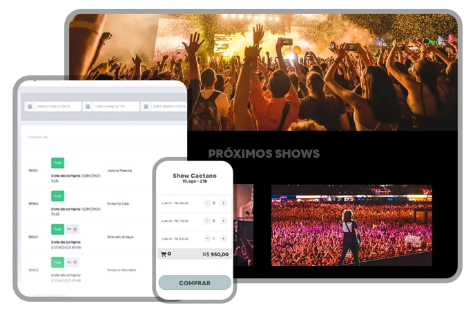 Sistema de vendas e reservas para turismo e eventos